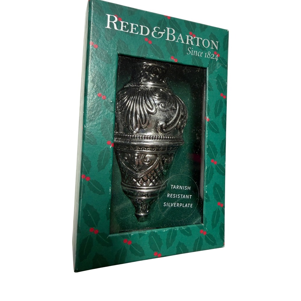 Reed & Barton Silverplate Finial Christmas Ornament Tarnish Resistant NIB